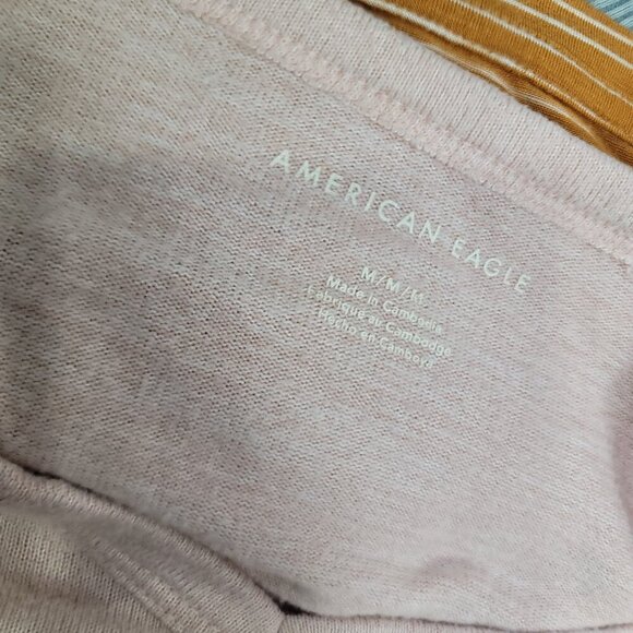 American Eagle Pink Super Soft V-Neck Longsleeve Women's Top | Size M - Picture 4 of 7